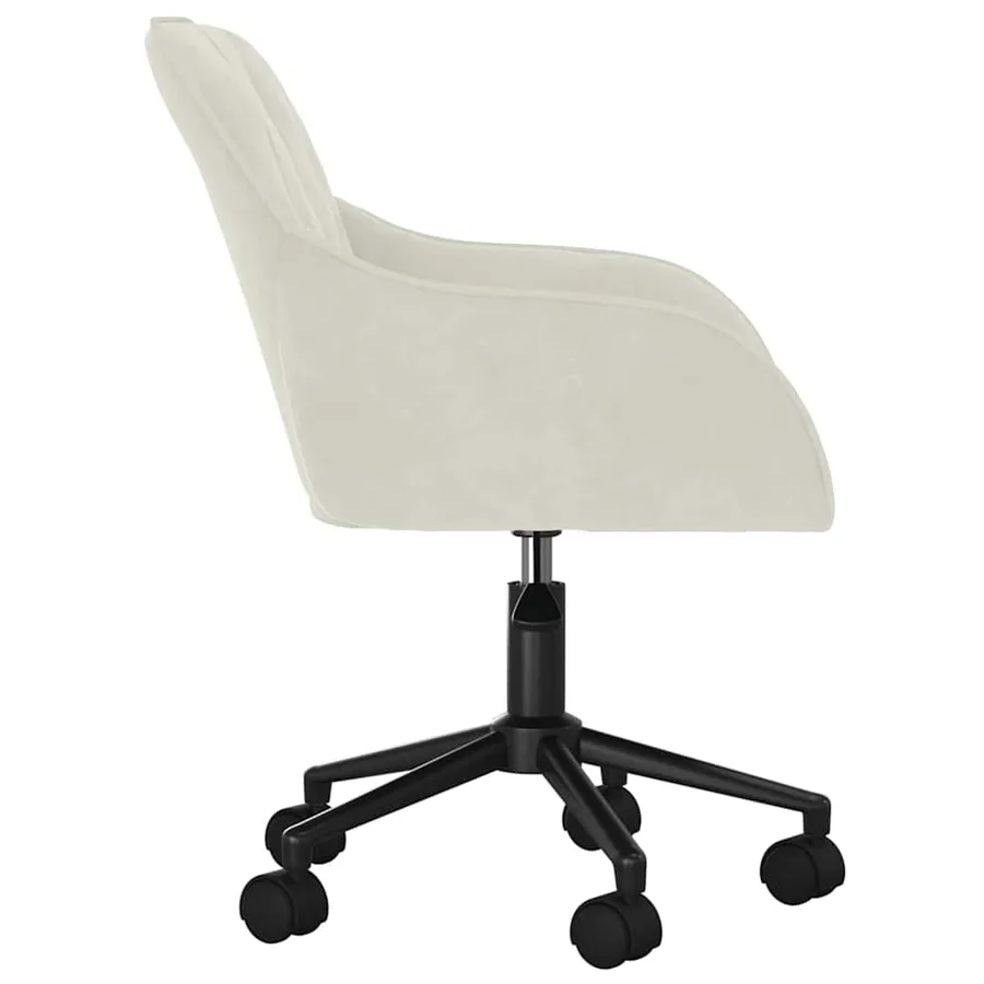 Chaises pivotantes à manger lot de 2 Crème Velours - 5