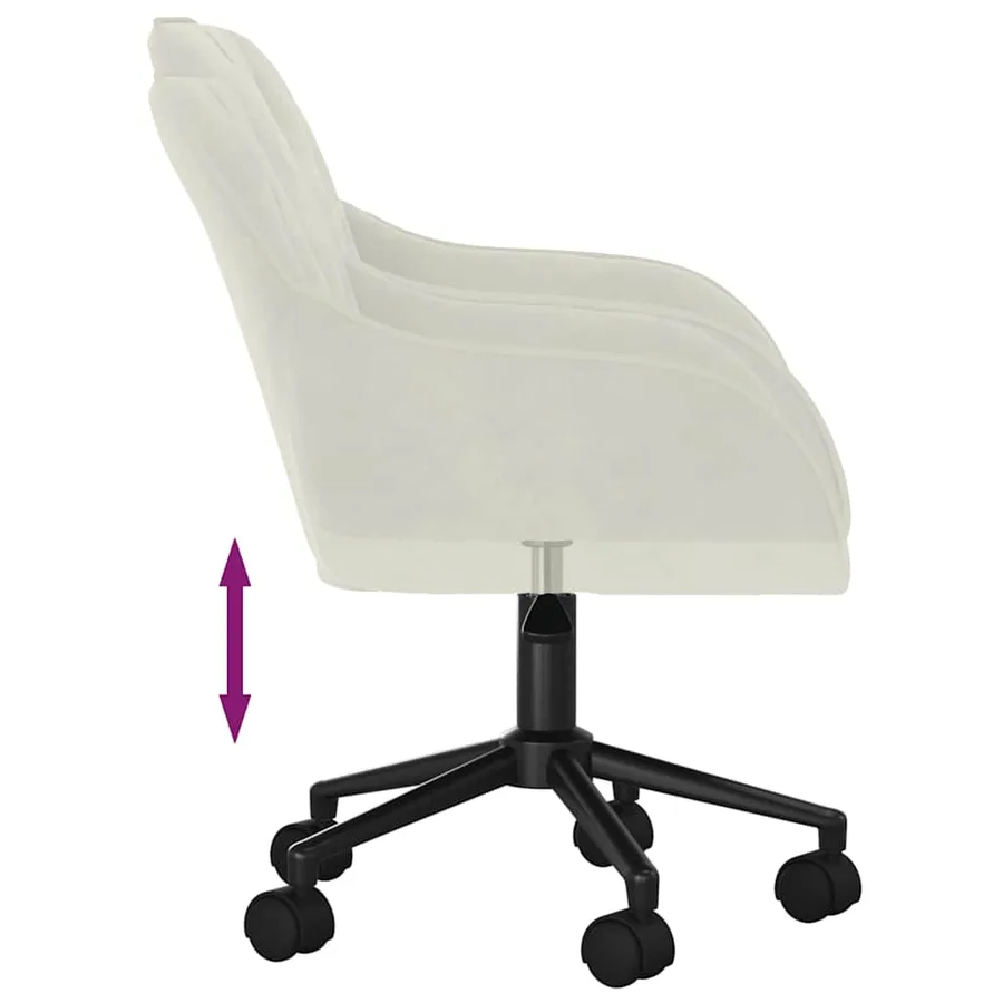 Chaises pivotantes à manger lot de 2 Crème Velours - 7