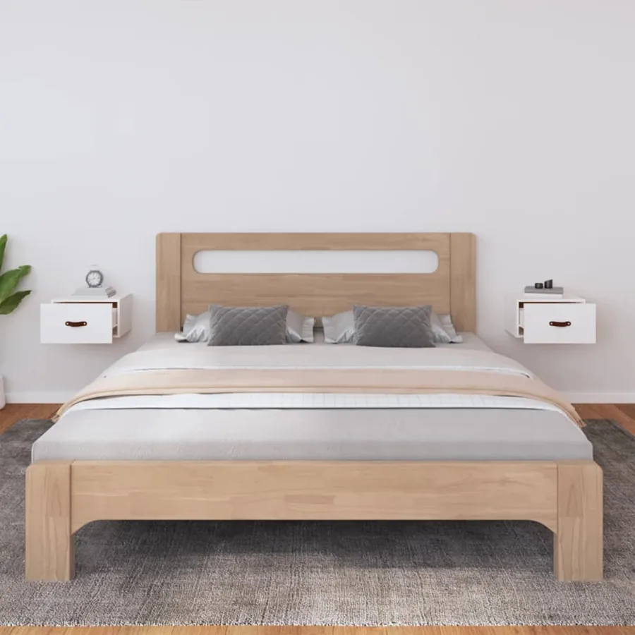 Tables de chevet murales 2 pcs Blanc 40x29,5x22 cm - 3