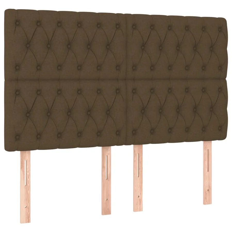 Sommier à lattes de lit avec matelas Marron foncé 140x190 cm - 6