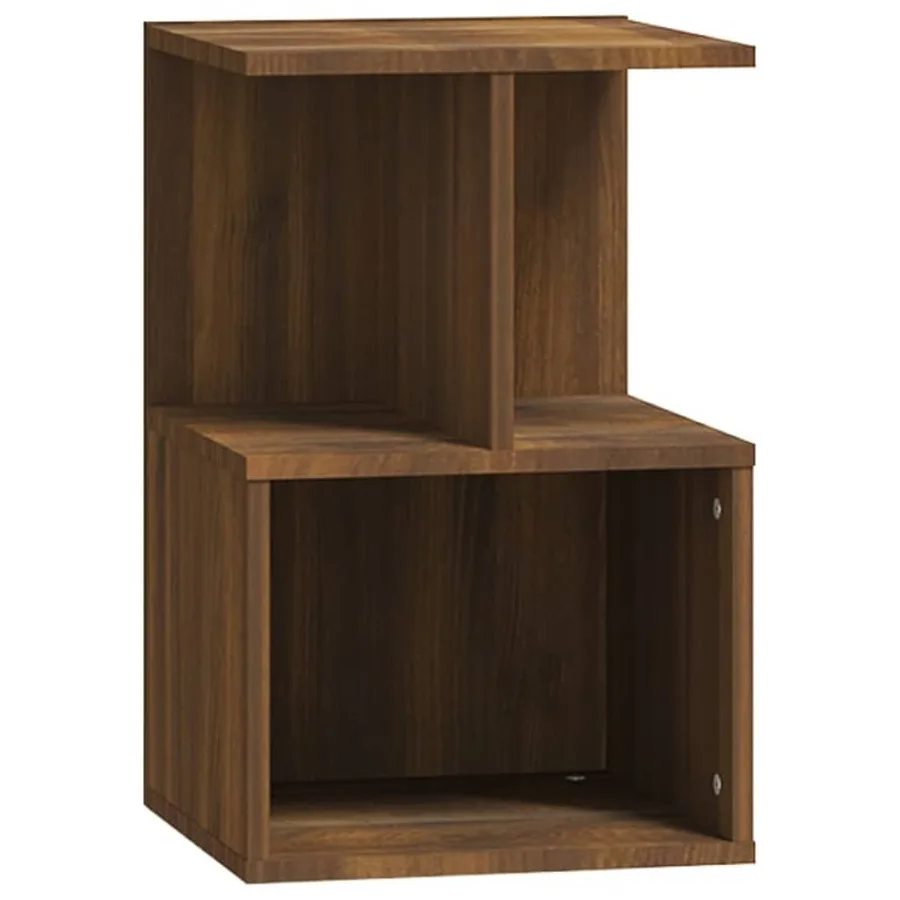 Tables de chevet 2pcs Chêne marron 35x35x55cm Bois d'ingénierie - 4