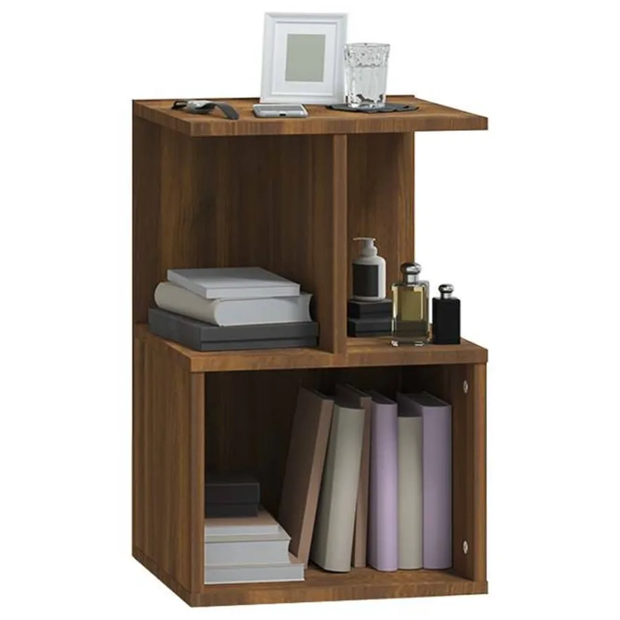 Tables de chevet 2pcs Chêne marron 35x35x55cm Bois d'ingénierie - 7