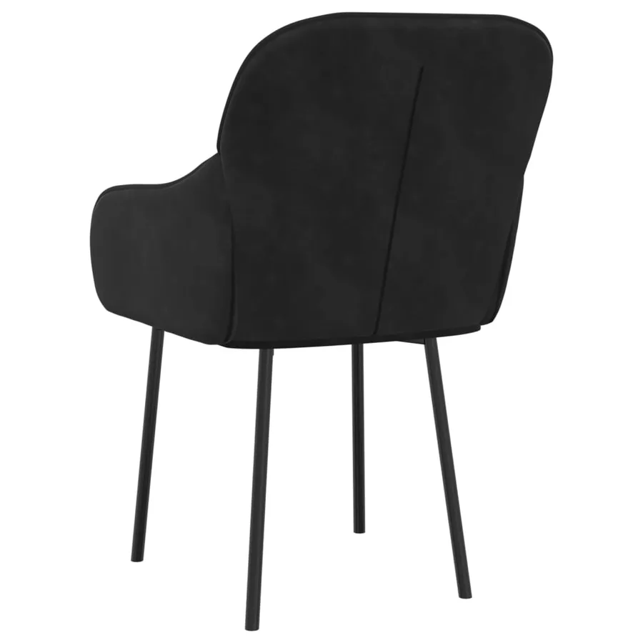 Chaises à manger lot de 2 Noir Velours - 6