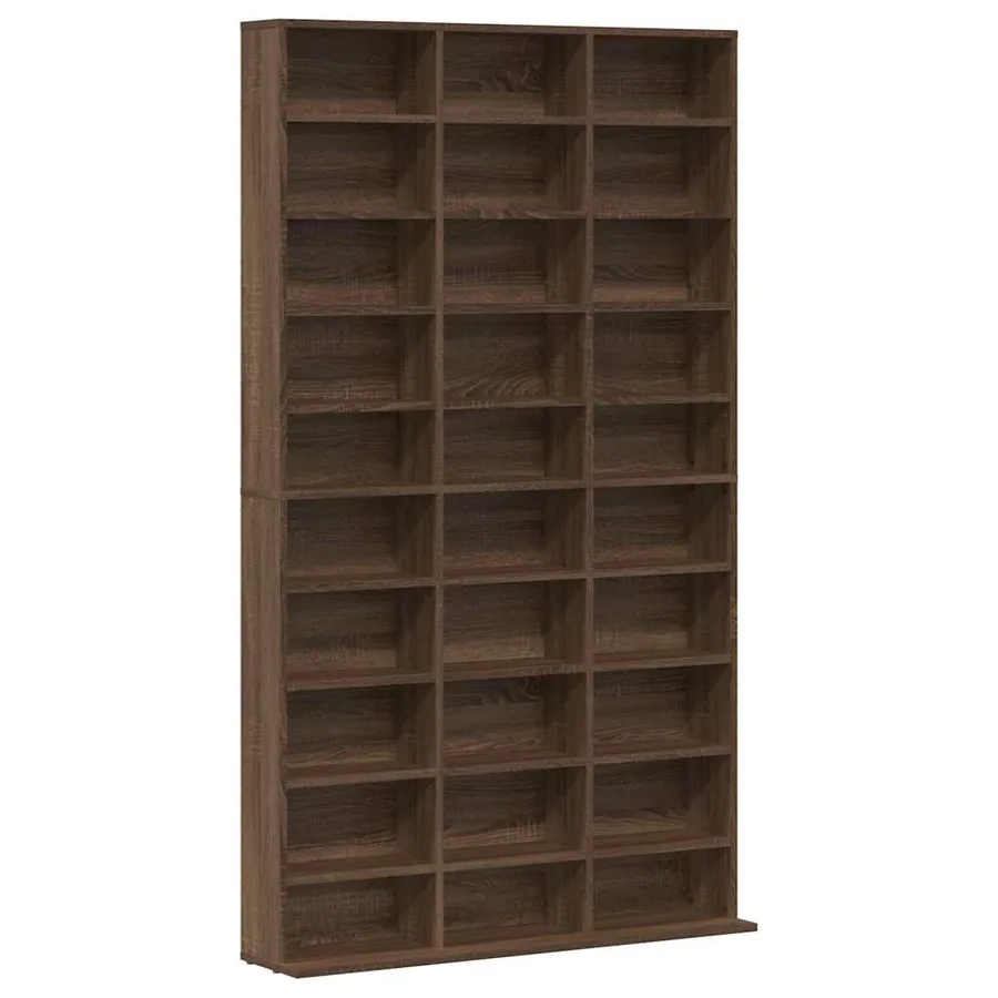 Armoire à CD Chêne marron 102x23x177,5 cm Bois d'ingénierie - 2
