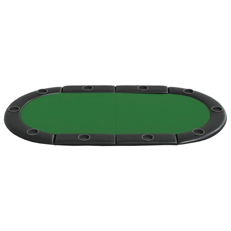 Dessus de table de poker pliable 10 joueurs Vert 208x106x3 cm - 3