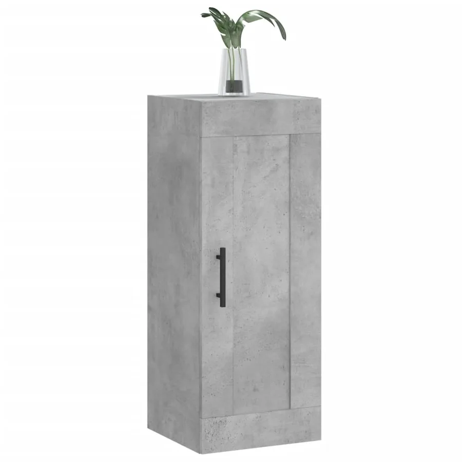 Armoire murale gris béton 34,5x34x90 cm bois d'ingénierie - 4