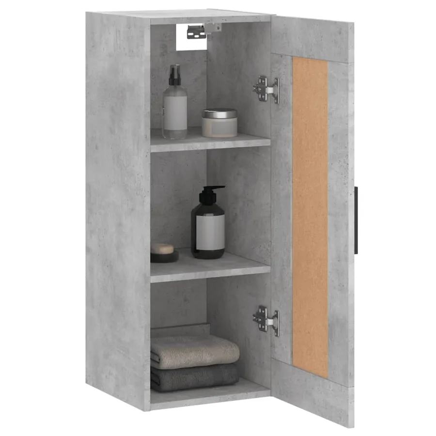 Armoire murale gris béton 34,5x34x90 cm bois d'ingénierie - 5