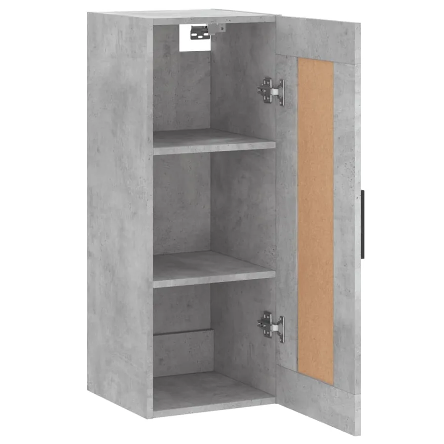 Armoire murale gris béton 34,5x34x90 cm bois d'ingénierie - 7