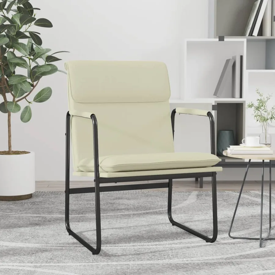 Chaise longue Crème 55x64x80 cm Similicuir