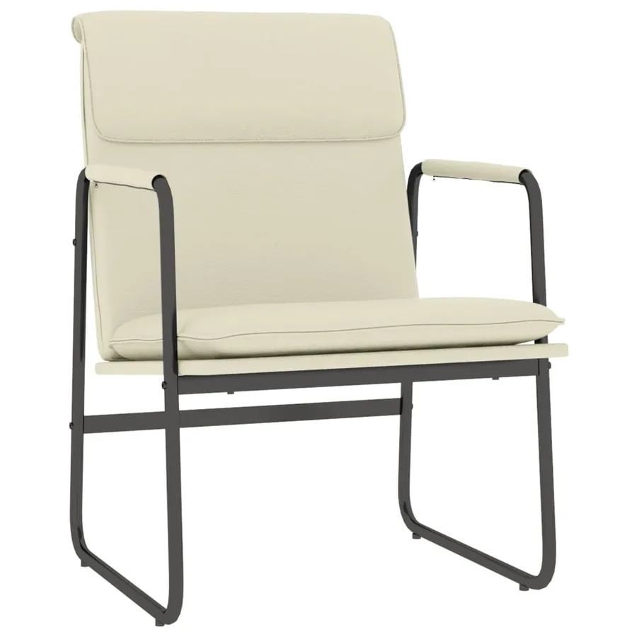 Chaise longue Crème 55x64x80 cm Similicuir - 2