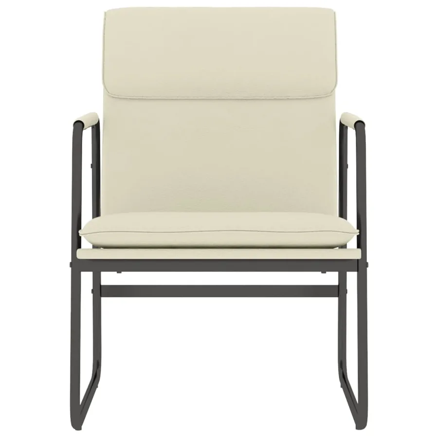 Chaise longue Crème 55x64x80 cm Similicuir - 3