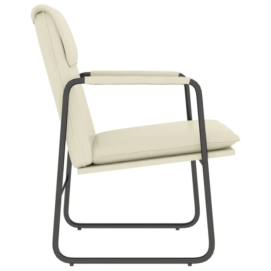 Chaise longue Crème 55x64x80 cm Similicuir - 4
