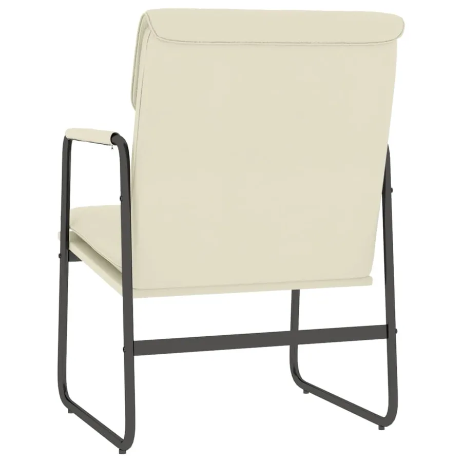 Chaise longue Crème 55x64x80 cm Similicuir - 5