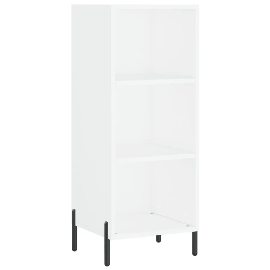Buffet haut Blanc 34,5x34x180 cm Bois d'ingénierie - 5