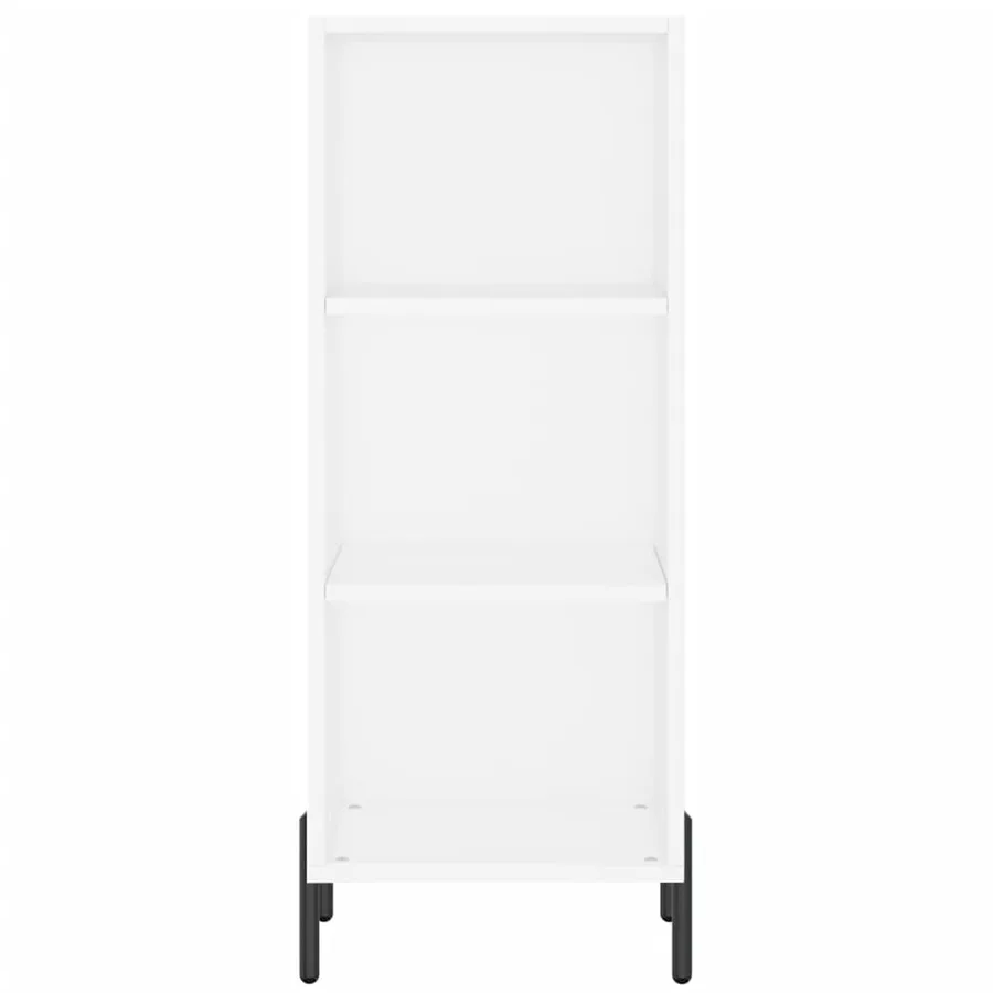 Buffet haut Blanc 34,5x34x180 cm Bois d'ingénierie - 6