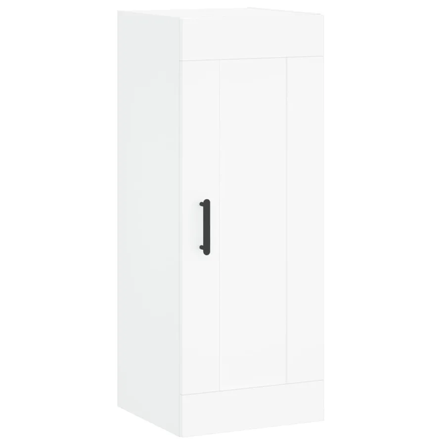 Buffet haut Blanc 34,5x34x180 cm Bois d'ingénierie - 7