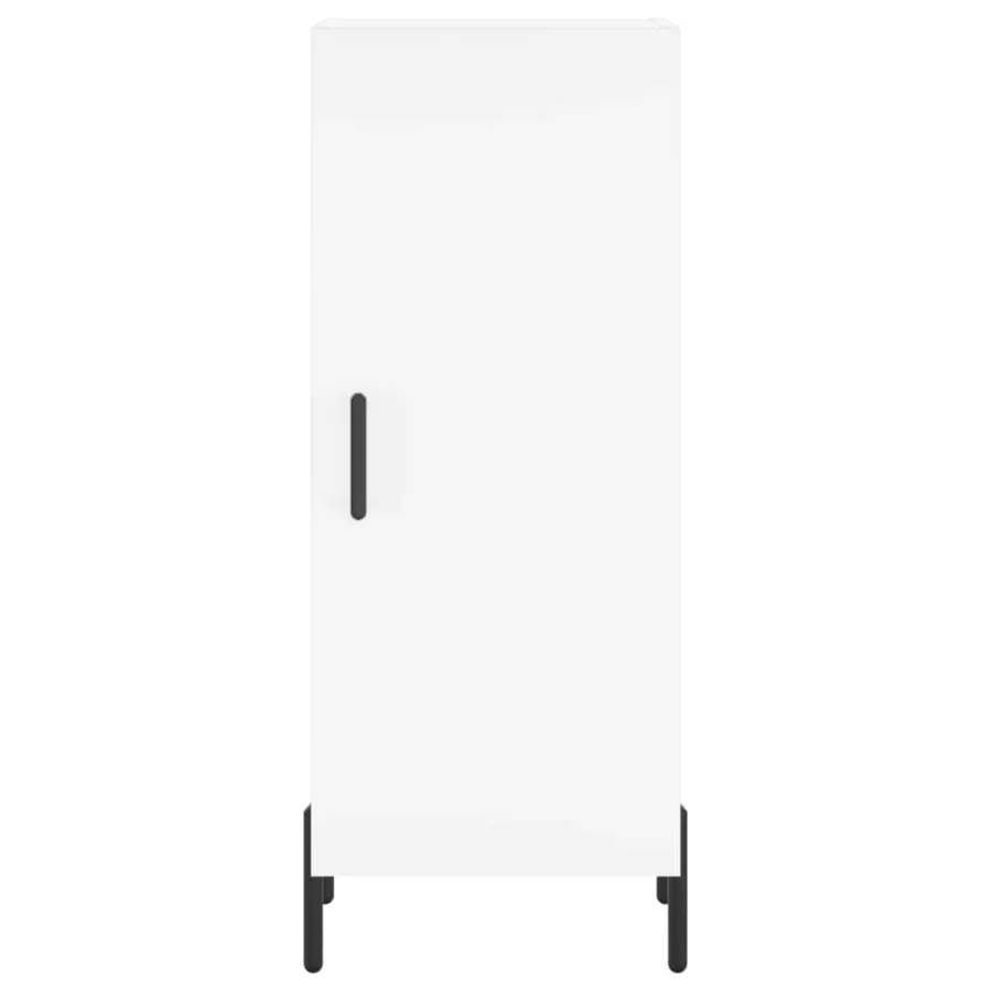 Buffet haut Blanc 34,5x34x180 cm Bois d'ingénierie - 6