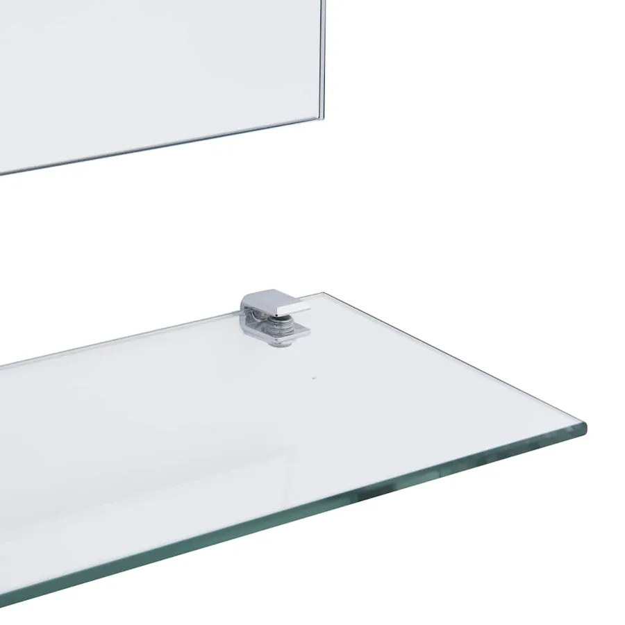Miroir mural avec 5 étagères Argenté 80 x 60 cm - 4