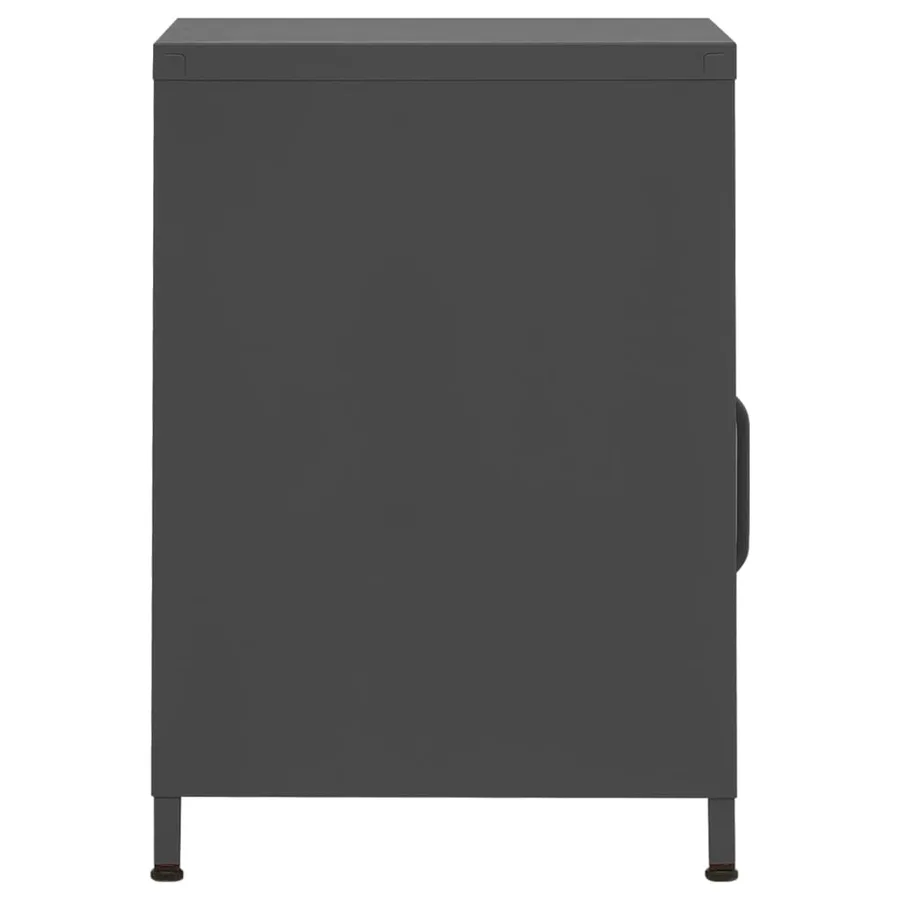 Table de chevet Anthracite 35x35x51 cm Acier - 4