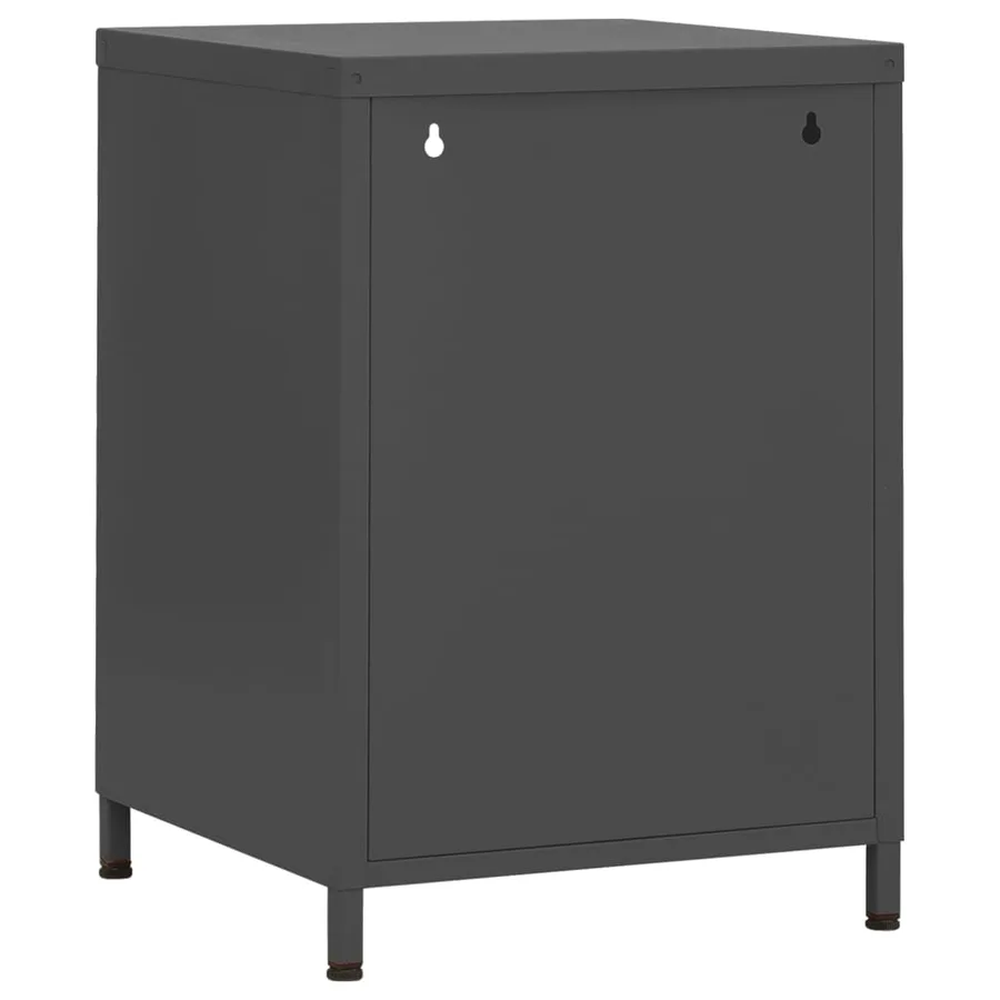 Table de chevet Anthracite 35x35x51 cm Acier - 5