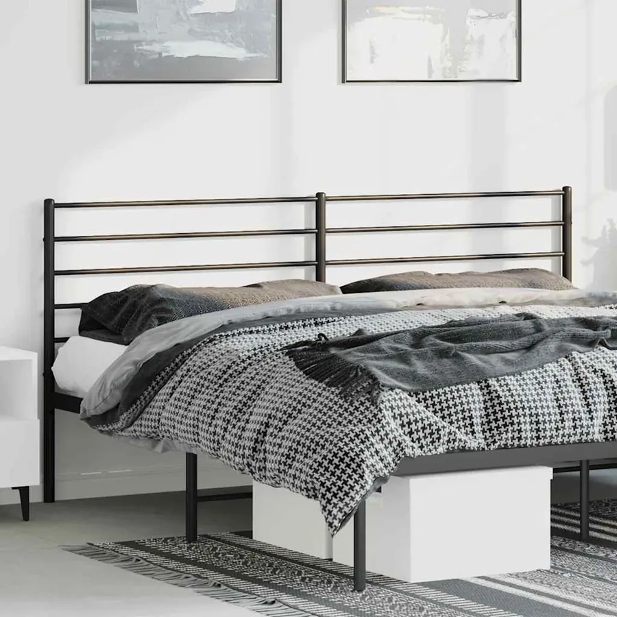 Tête de lit de remplacement métal noir 180 cm
