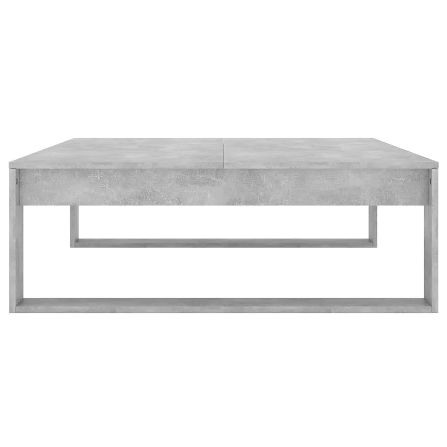 Table basse Gris béton 100x100x35 cm Bois d'ingénierie - 5