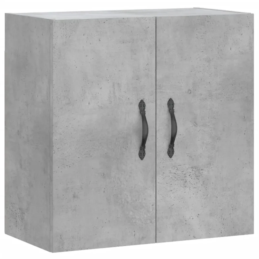 Armoire murale gris béton 60x31x60 cm bois d'ingénierie - 2