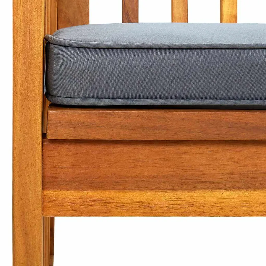Banc de jardin avec coussin 147 cm Bois d'acacia massif - 6