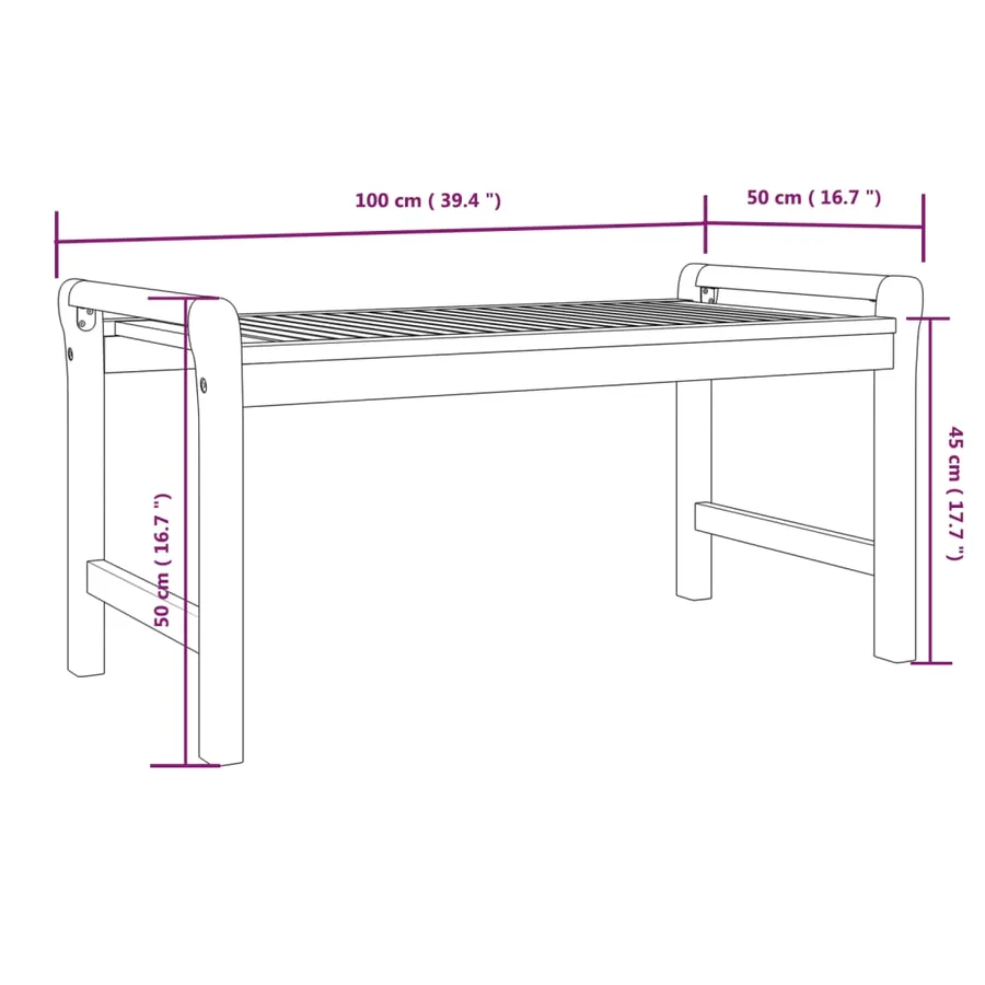 Salon de jardin 2 pcs avec coussins gris foncé Bois massif - 11