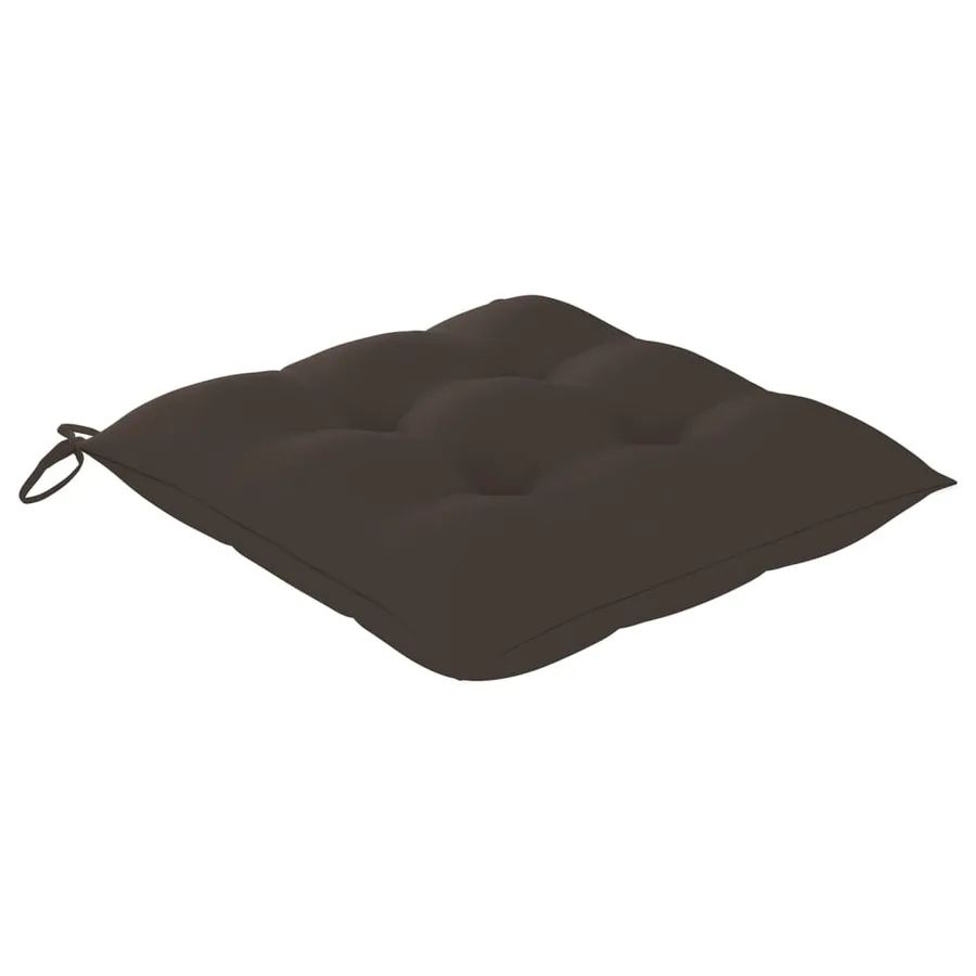 Chaises pliables de jardin avec coussins lot de 8 Teck solide - 19