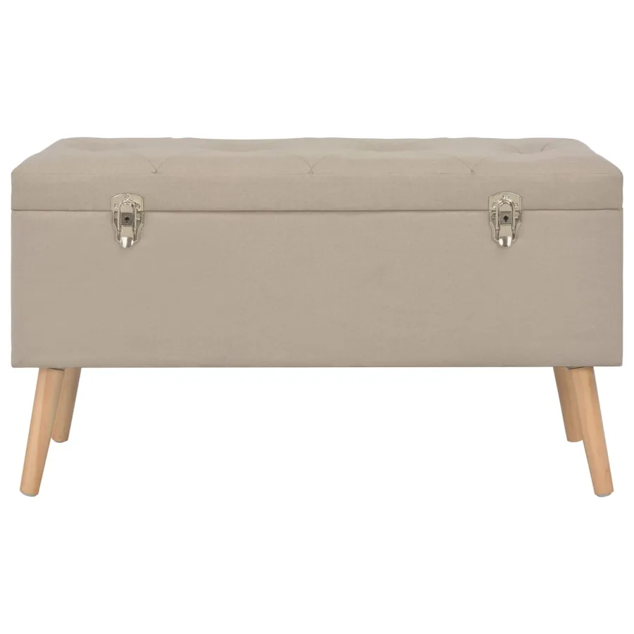 Tabourets de rangement lot de 3 Beige Tissu - 11