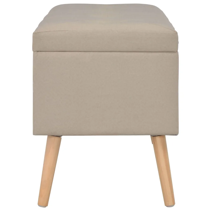 Tabourets de rangement lot de 3 Beige Tissu - 12