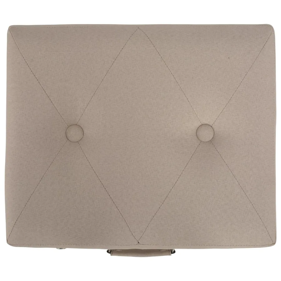 Tabourets de rangement lot de 3 Beige Tissu - 5
