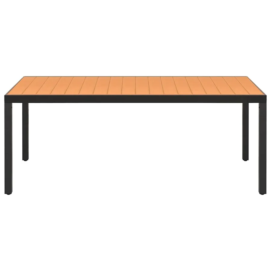 Ensemble à manger de jardin 7 pcs noir et marron - 10