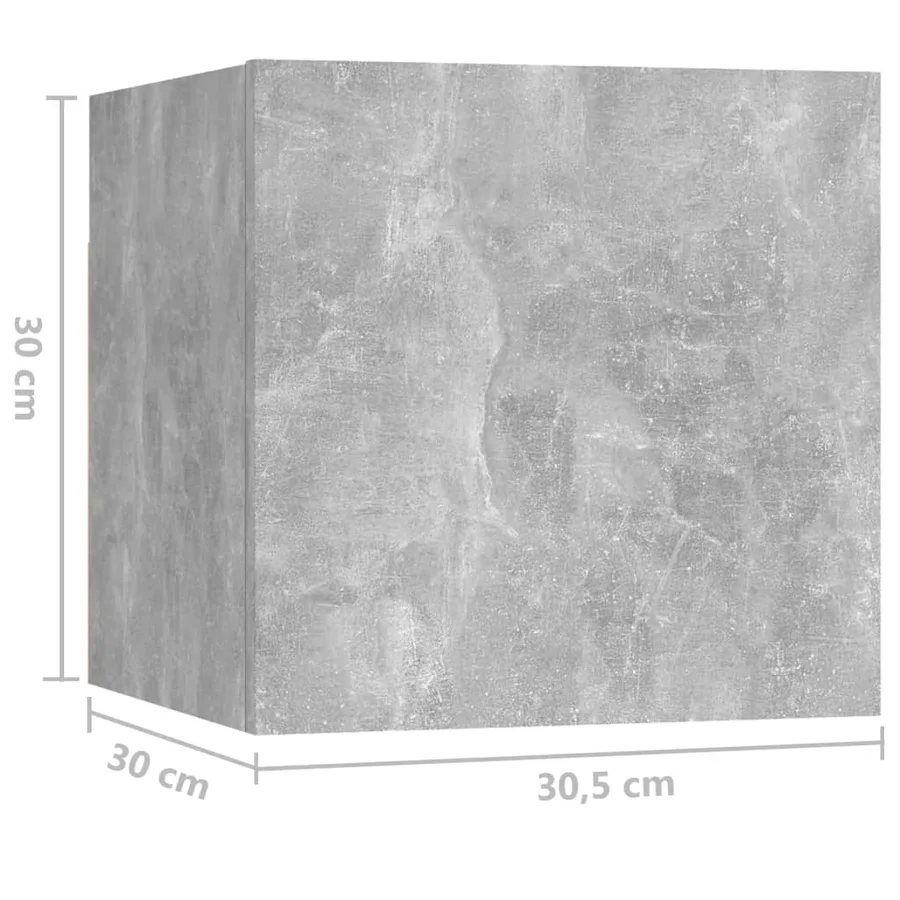 Ensemble de meubles TV 8 pcs Gris béton Bois d'ingénierie - 11