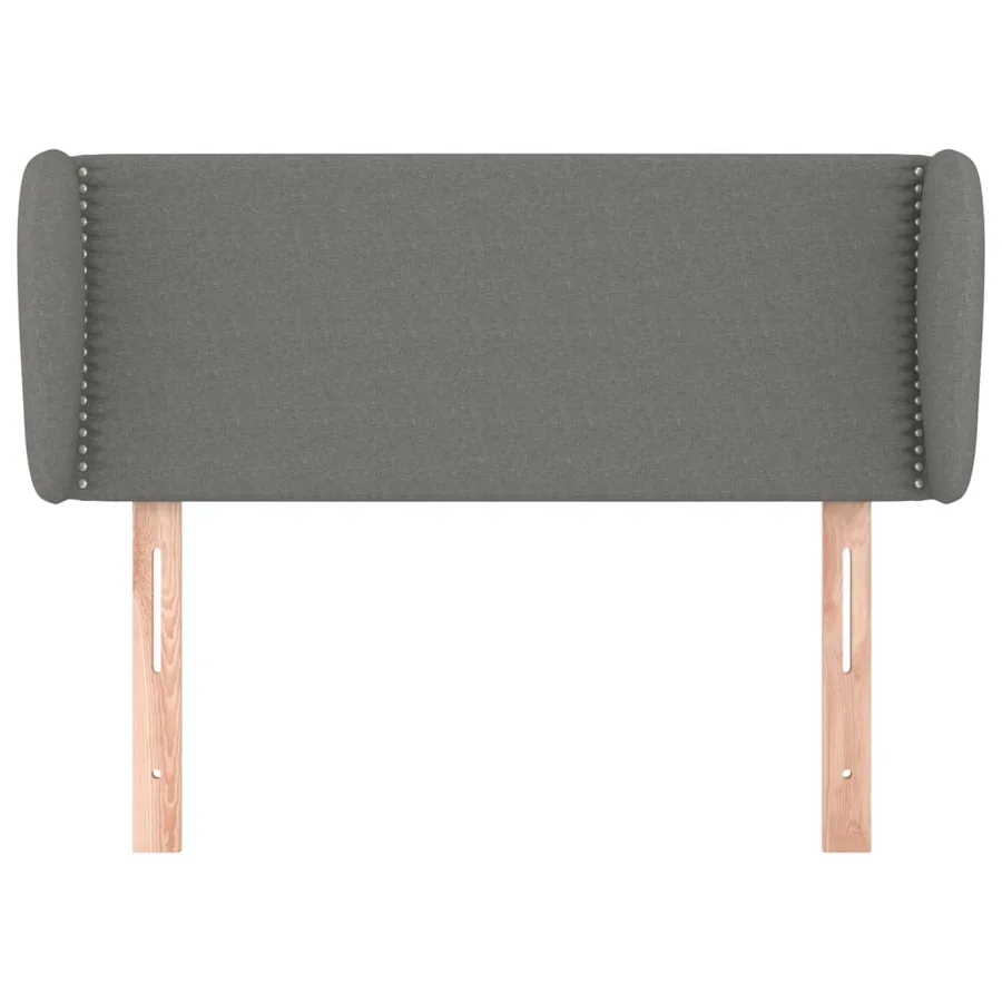 Tête de lit avec oreilles Gris foncé 93x23x78/88 cm Tissu - 3