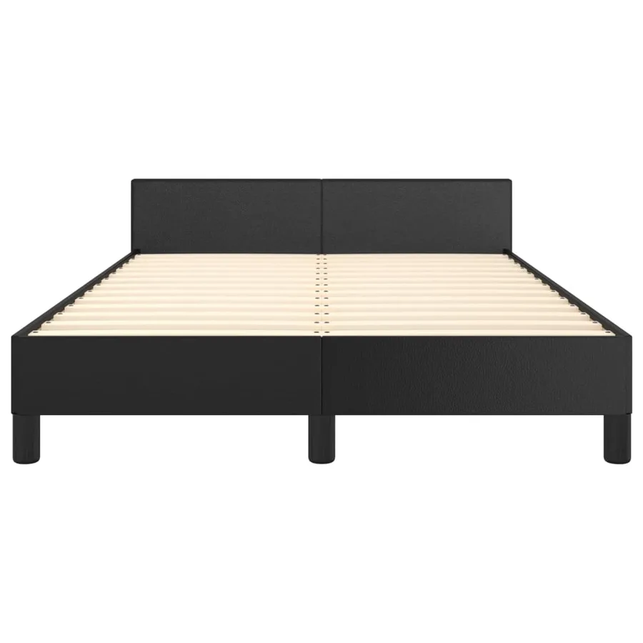 Cadre de lit sans matelas noir 120x200 cm similicuir - 6