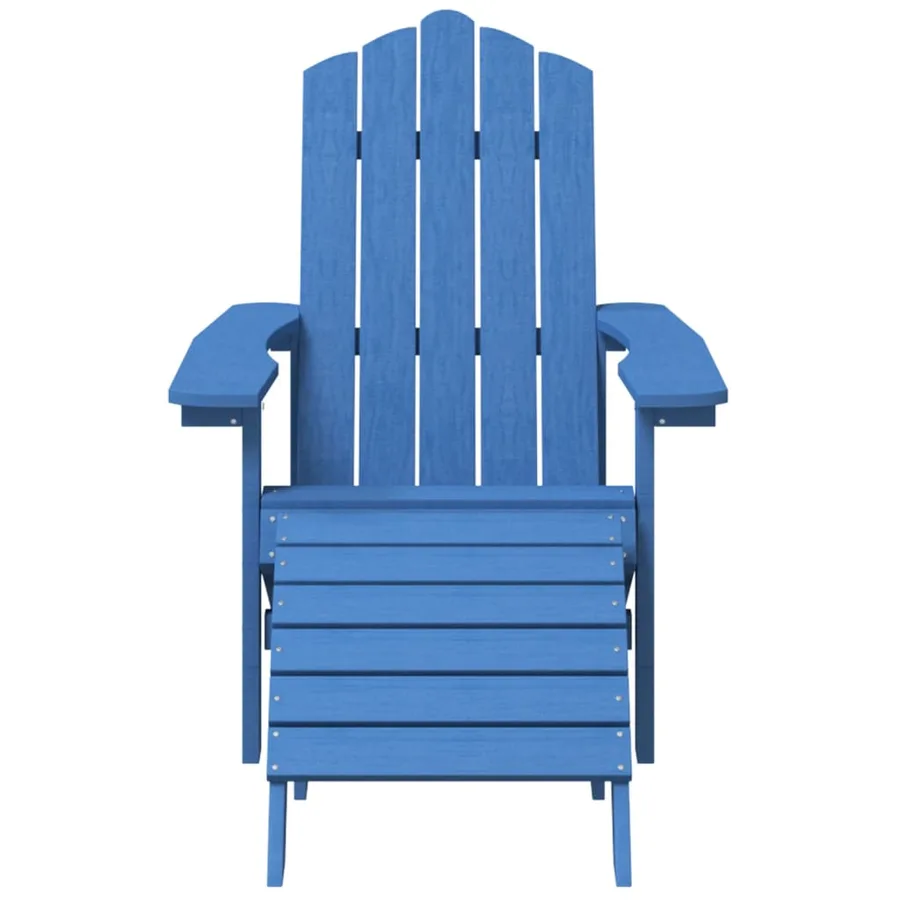 Chaises de jardin Adirondack repose-pied table PEHD Bleu aqua - 4