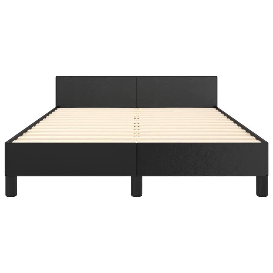 Cadre de lit sans matelas noir 120x200 cm similicuir - 6