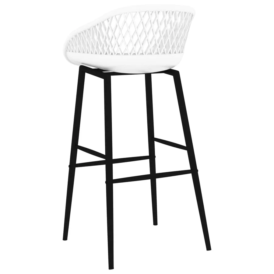 Chaises de bar lot de 2 blanc - 5