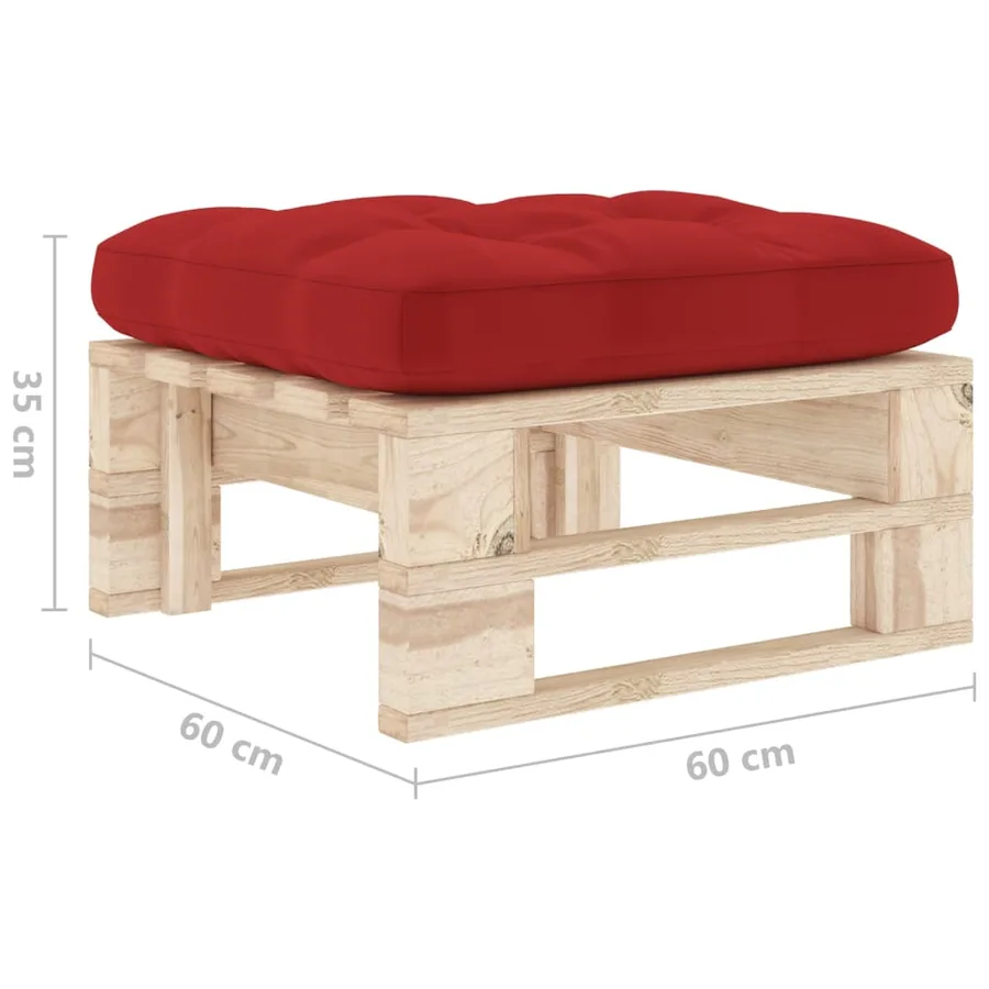 Pouf palette de jardin bois de pin imprégné - 5