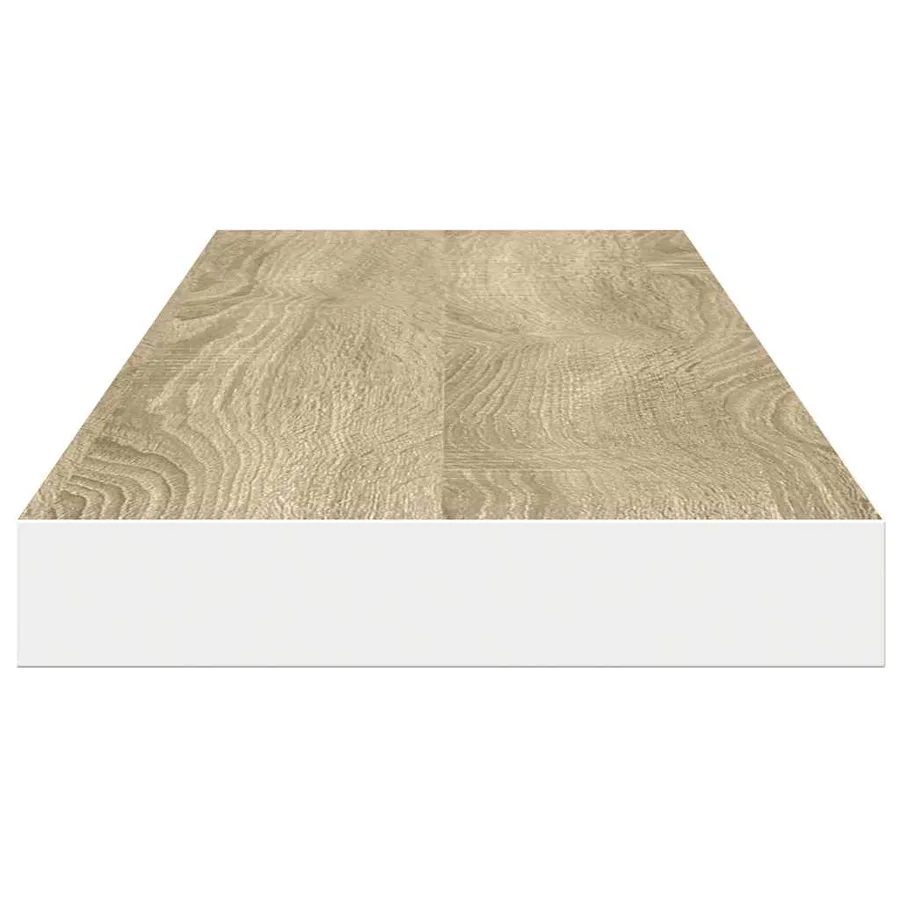 Étagères flottantes 4 pcs chêne et blanc 120x23,5x3,8 cm MDF - 8