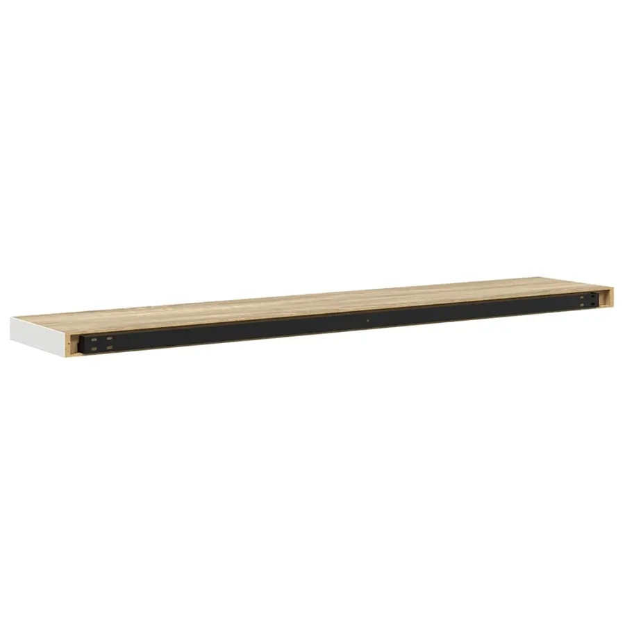 Étagères flottantes 4 pcs chêne et blanc 120x23,5x3,8 cm MDF - 9