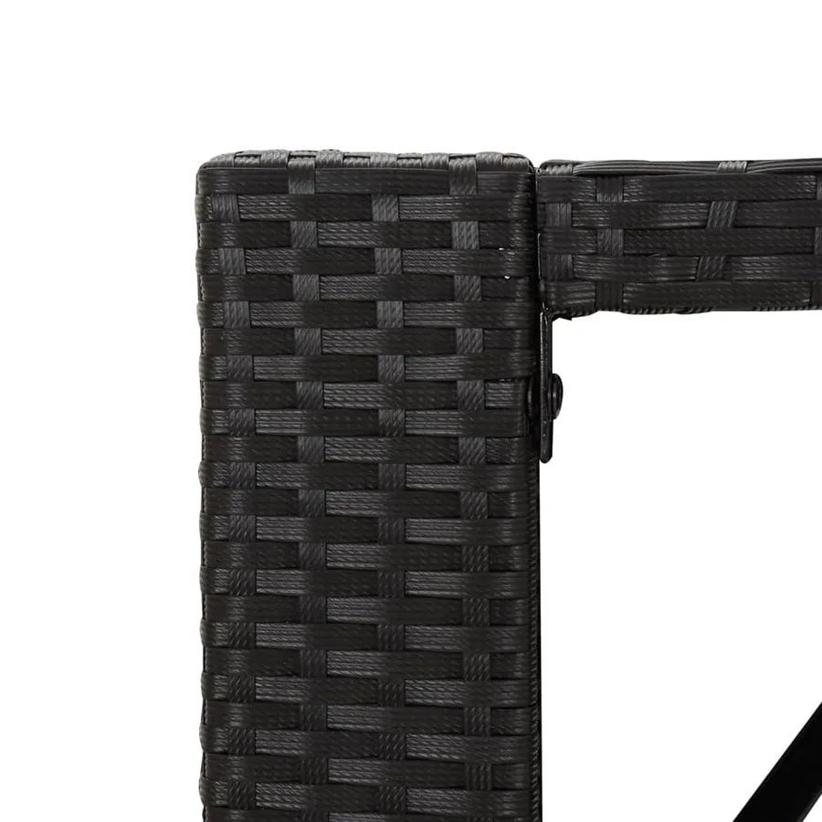 Ensemble de bar de jardin 5 pcs avec coussins noir poly rotin - 6