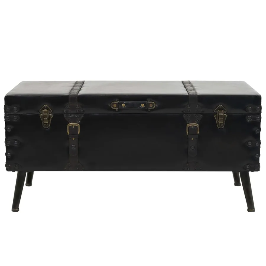 Table basse MDF et acier 102x51x48 cm - 2