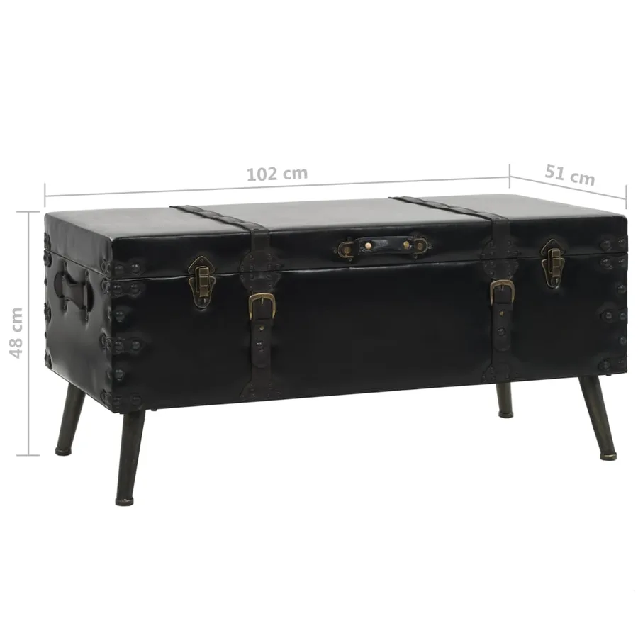 Table basse MDF et acier 102x51x48 cm - 9