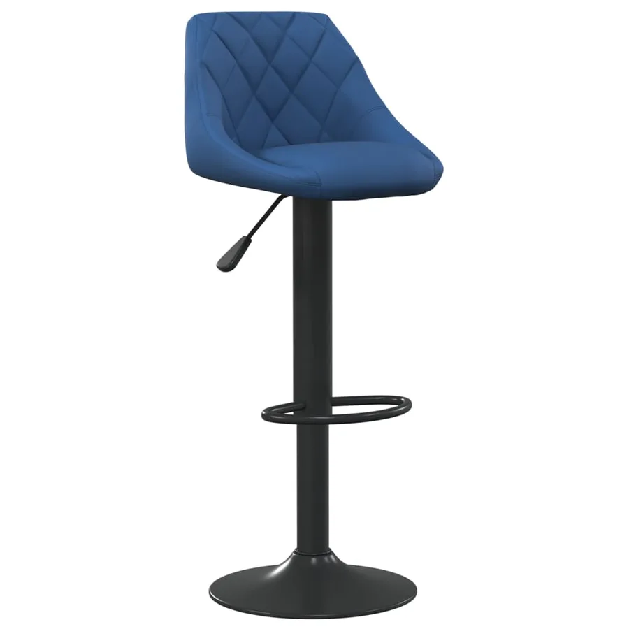 Tabourets de bar lot de 2 bleu velours - 3