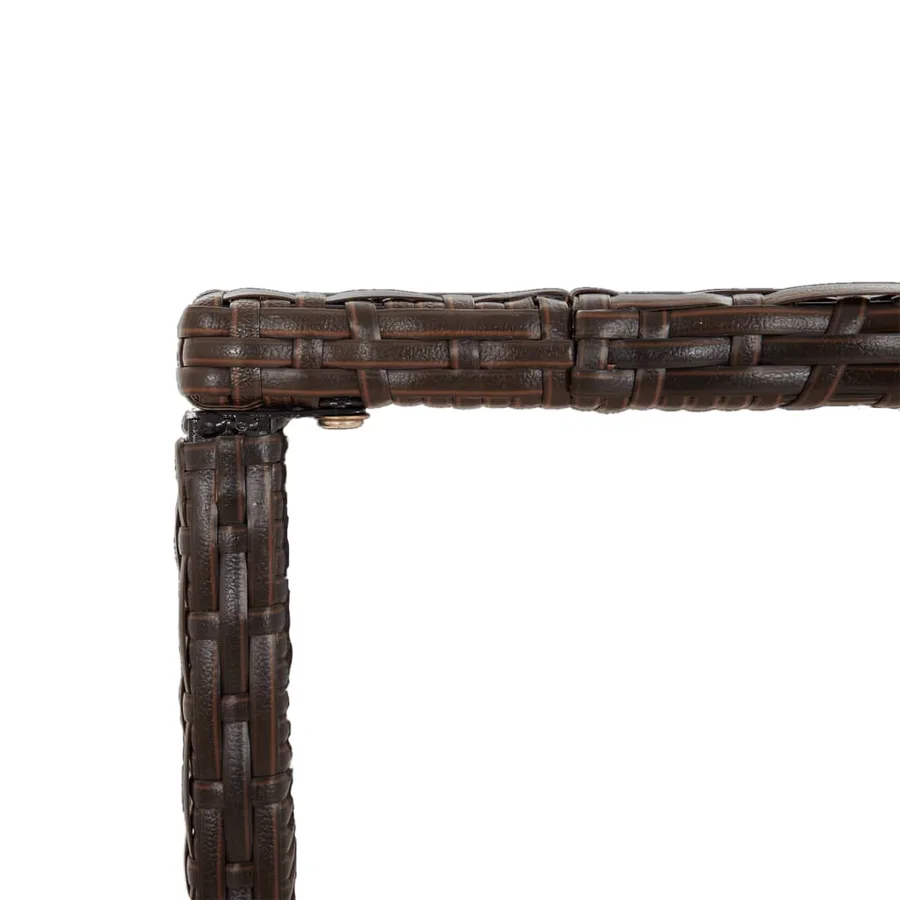 Ensemble de bar de jardin 9 pcs avec coussins marron poly rotin - 6