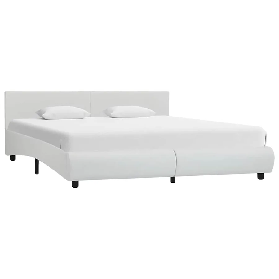 Cadre de lit avec LED sans matelas blanc 180x200 cm - 2