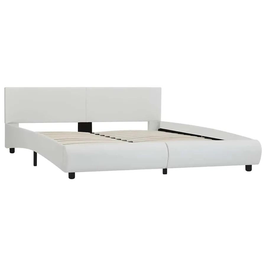 Cadre de lit avec LED sans matelas blanc 180x200 cm - 3
